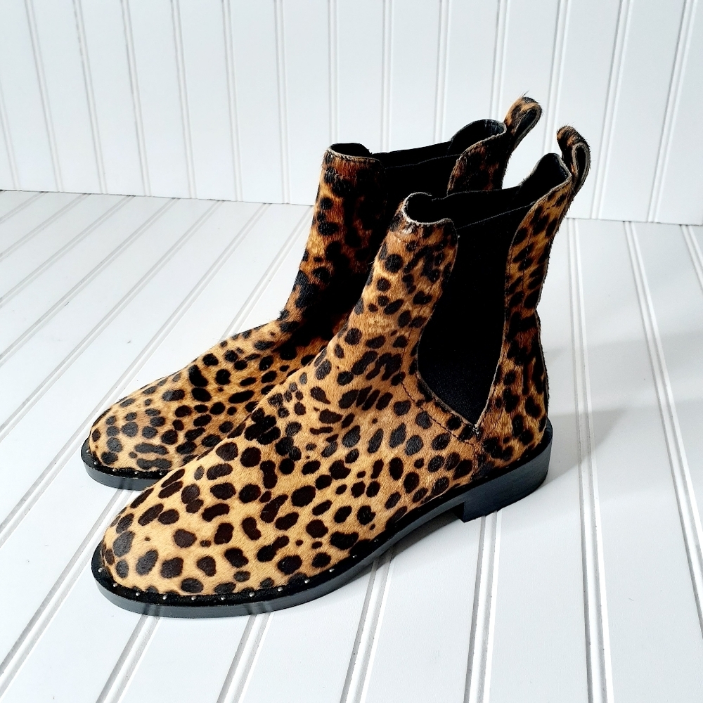 NEW Rebecca Minkoff Sabeen Too Leopard Bootie C447 - Picture 2 of 12